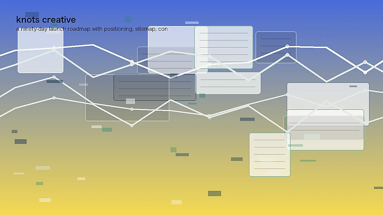 a ninety-day launch roadmap with positioning, sitemap, conversion pages, editorial calendar, tracking and monthly optimization reviews editorial image